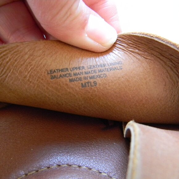 Born Chisana TAN/Brown Leather Sling Back Criss Cross Flat Comfort SZ 11 - Picture 6 of 8